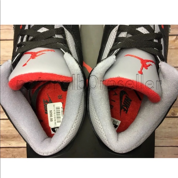 Nike Air Jordan Retro 3 III OG Black Cement Sz 10 - Picture 6 of 8